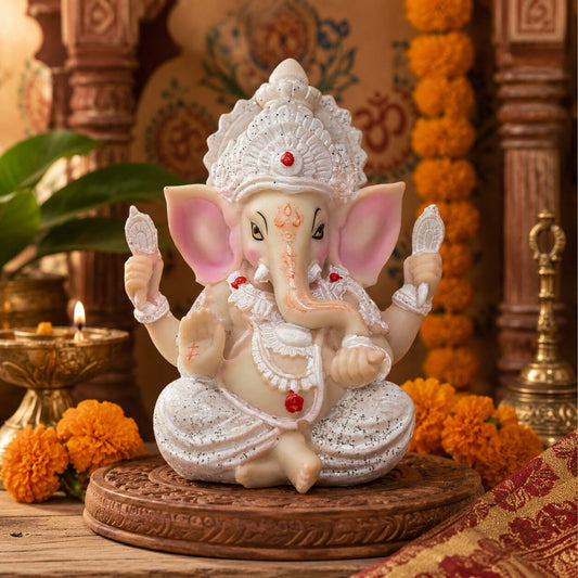 Figura Ganesh 12cms - Blanca