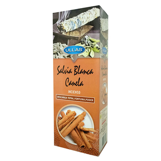 Incienso SALVIA BLANCA CANELA 6 cajitas 120 grs. ULLAS