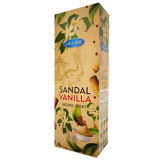 Incienso SANDALO VAINILLA 6 cajitas 120 grs. ULLAS