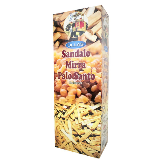 Incienso SANDALO MIRRA PALO SANTO 6 cajitas 120 grs. ULLAS