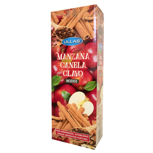 Incienso MANZANA CANELA CLAVO 6 cajitas 120 grs. ULLAS
