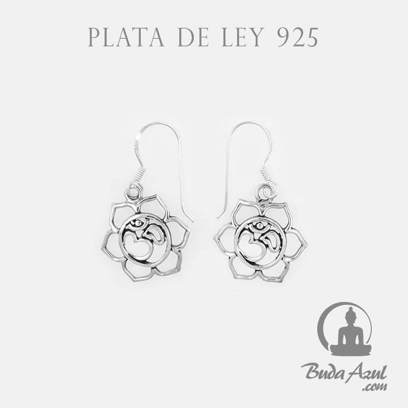 Pendientes Plata de Ley 925 FLOR DE LOTO OM REF. 590