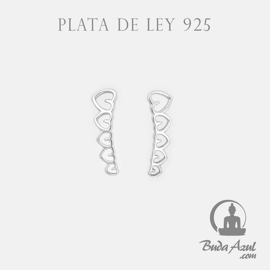 Pendientes Plata de Ley 925 CORAZONES REF. 690