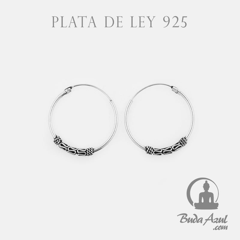 Argollas Plata de Ley 925 20 mm CELTA MOD2  REF. 290