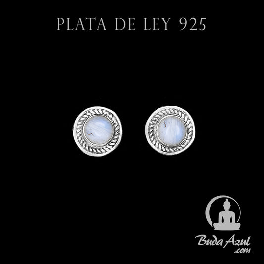 Pendientes Plata de Ley 925 Piedra Luna MOD.6 REF. 300