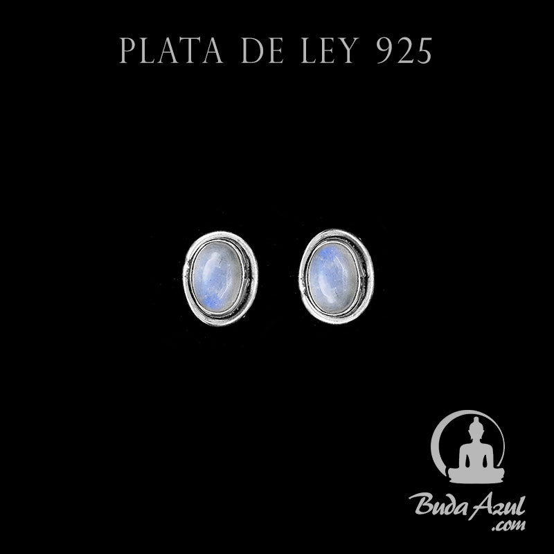 Pendientes Plata de Ley 925 Piedra Luna MOD.4 REF. 300