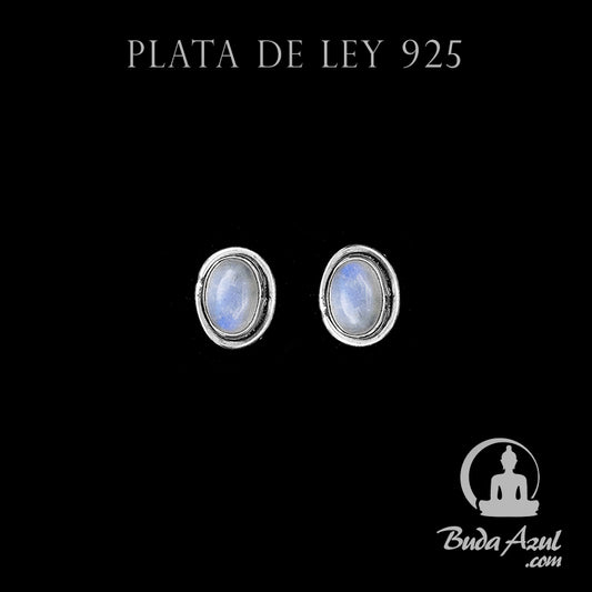 Pendientes Plata de Ley 925 Piedra Luna MOD.4 REF. 300