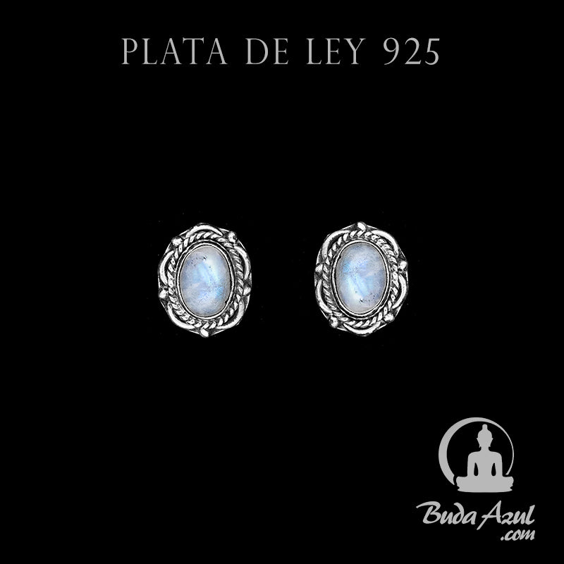 Pendientes Plata de Ley 925 Piedra Luna MOD.3 REF. 300