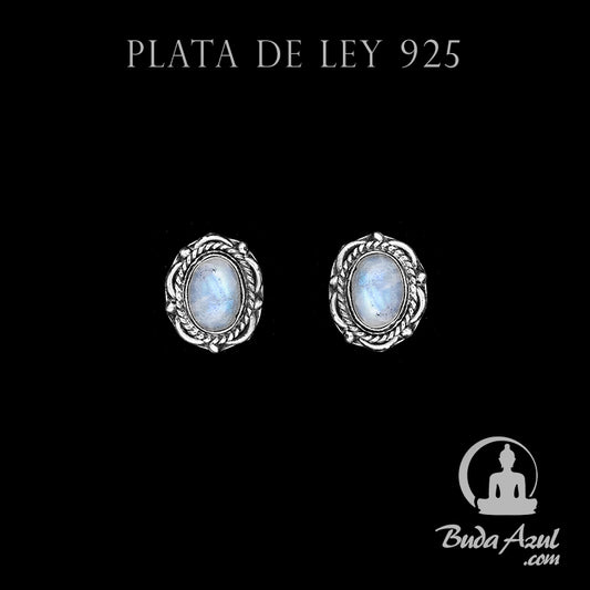 Pendientes Plata de Ley 925 Piedra Luna MOD.3 REF. 300