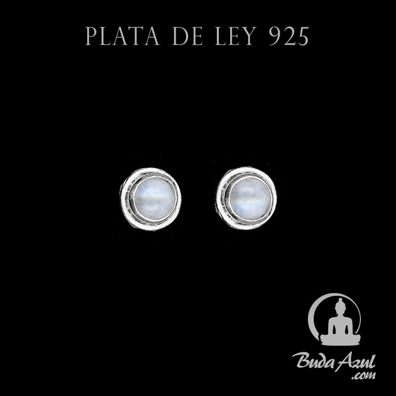 Pendientes Plata de Ley 925 Piedra Luna MOD.8 REF. 300