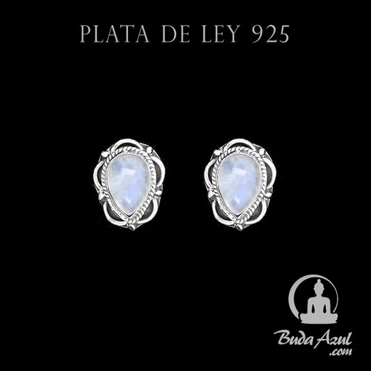 Pendientes Plata de Ley 925 Piedra Luna MOD.3 REF. 400