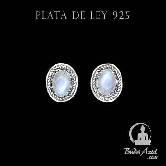 Pendientes Plata de Ley 925 Piedra Luna MOD.5 REF. 400