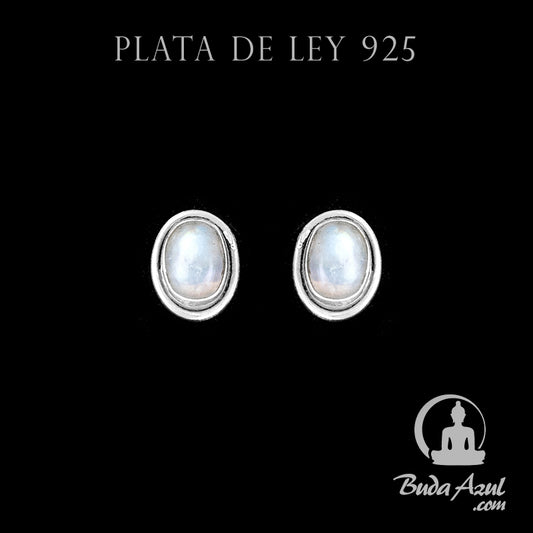 Pendientes Plata de Ley 925 Piedra Luna MOD.6 REF. 400
