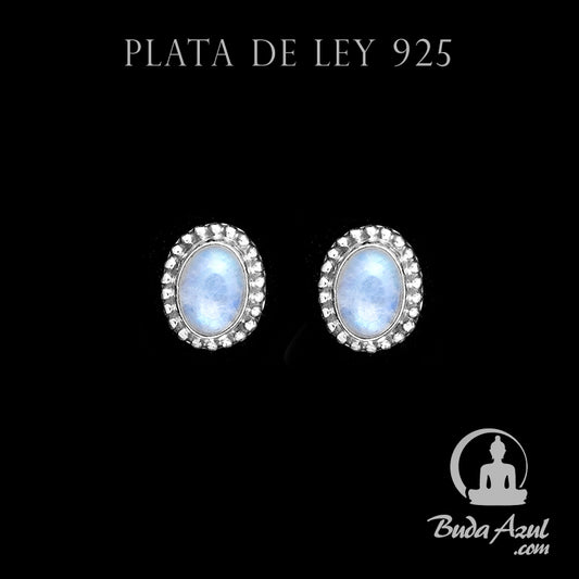 Pendientes Plata de Ley 925 Piedra Luna MOD.7 REF. 400