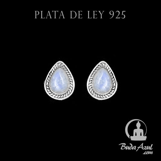 Pendientes Plata de Ley 925 Piedra Luna MOD.1 REF. 400