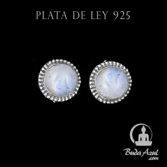 Pendientes Plata de Ley 925 Piedra Luna MOD.1 REF. 600
