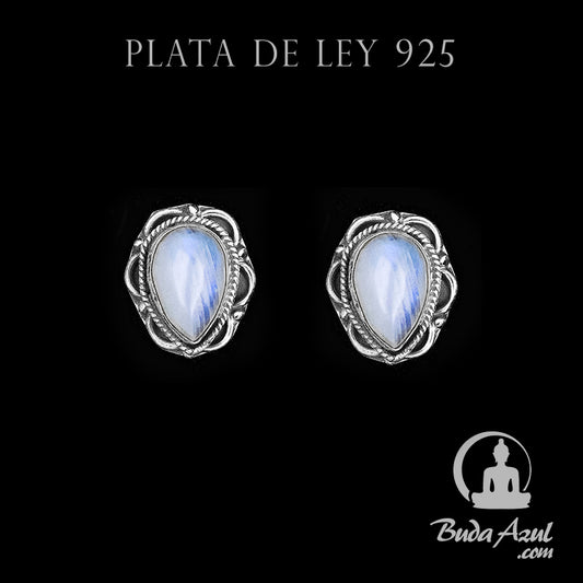 Pendientes Plata de Ley 925 Piedra Luna MOD.11 REF. 500