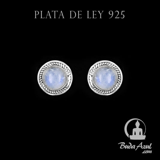 Pendientes Plata de Ley 925 Piedra Luna MOD.7 REF. 500