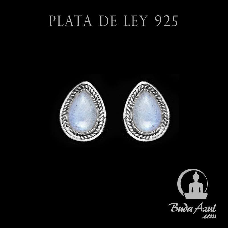 Pendientes Plata de Ley 925 Piedra Luna MOD.8 REF. 500
