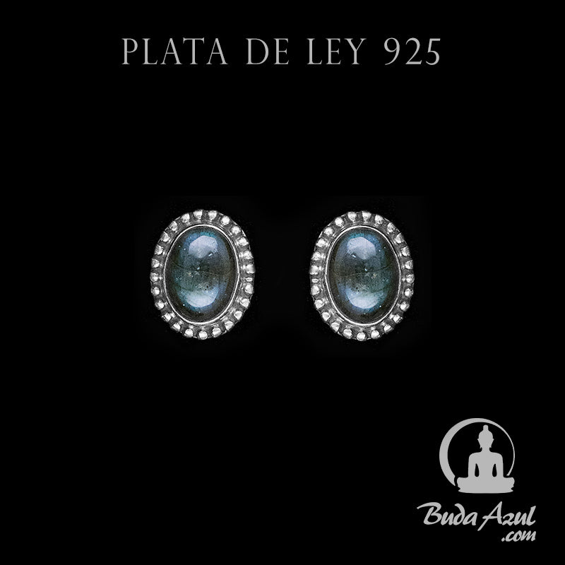 Pendientes Plata de Ley 925 Labradorita MOD.1 REF. 500