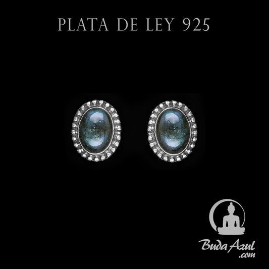 Pendientes Plata de Ley 925 Labradorita MOD.1 REF. 500