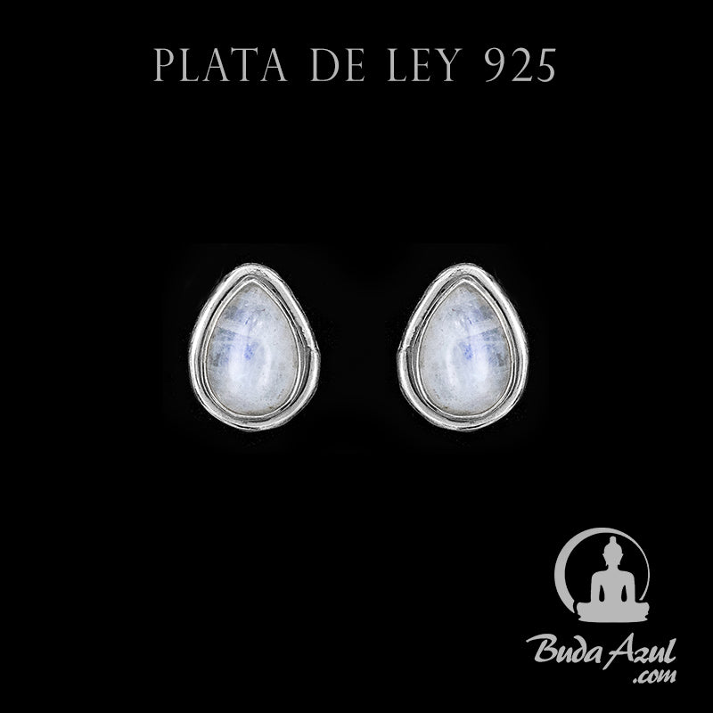 Pendientes Plata de Ley 925 Piedra Luna MOD.9 REF. 500