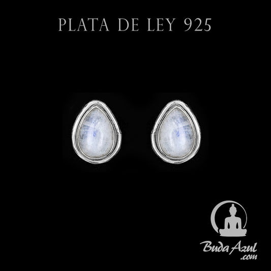 Pendientes Plata de Ley 925 Piedra Luna MOD.9 REF. 500
