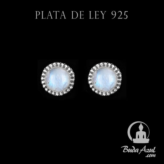 Pendientes Plata de Ley 925 Piedra Luna MOD.12 REF. 500