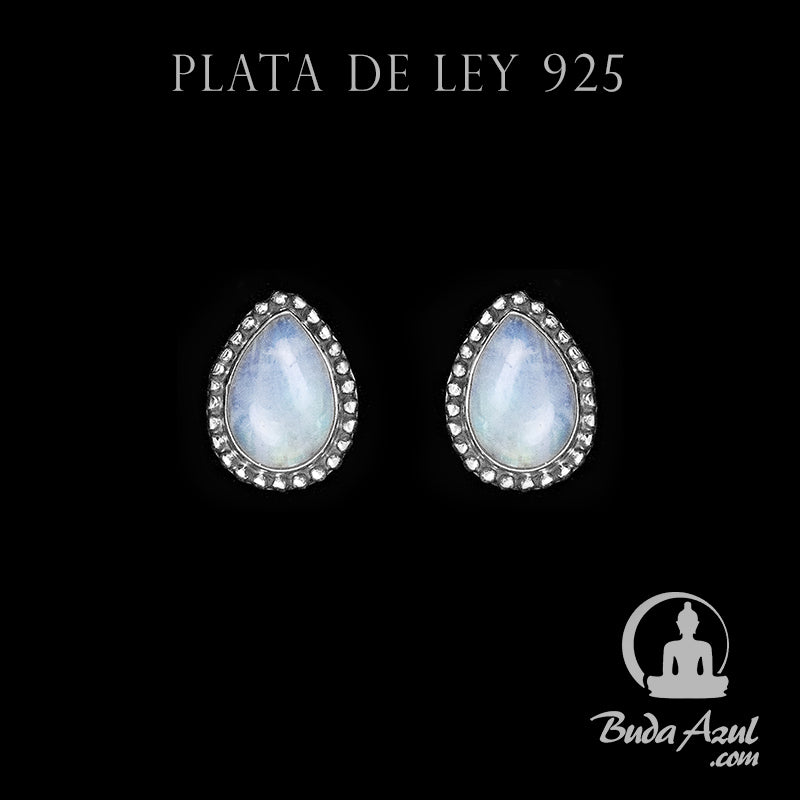 Pendientes Plata de Ley 925 Piedra Luna MOD.5 REF. 500