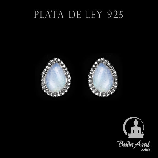 Pendientes Plata de Ley 925 Piedra Luna MOD.5 REF. 500