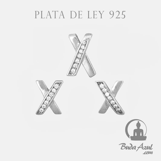 Juego Pendientes Colgante Plata de Ley 925 X CIRCONITAS REF 390