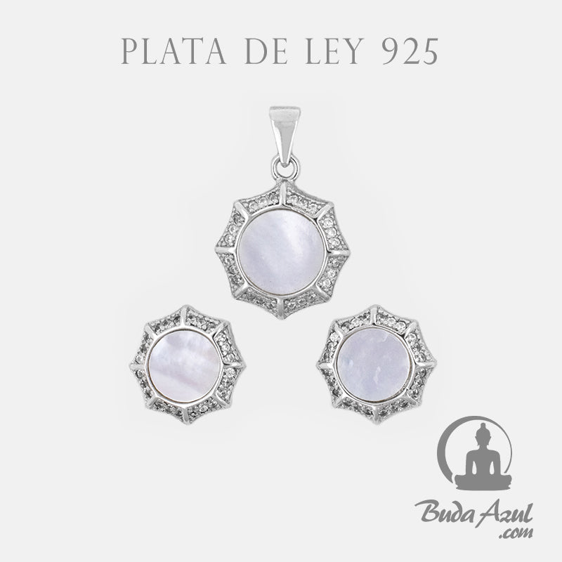 Juego Pendientes Colgante Plata de Ley 925 NACAR REF 1390