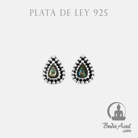 Pendientes Plata de Ley 925 gota avalon
