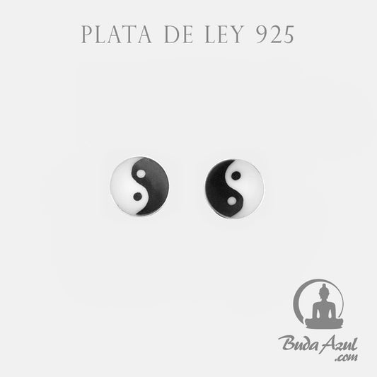 Pendientes Plata de Ley 925 yin yang