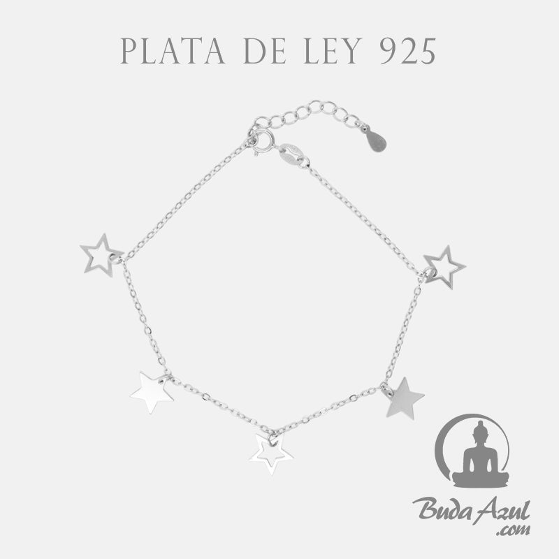 Pulsera Plata de Ley 925 ESTRELLAS REF 790