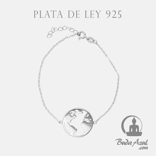 Pulsera Plata de Ley 925 MUNDO PLANETA REF 590