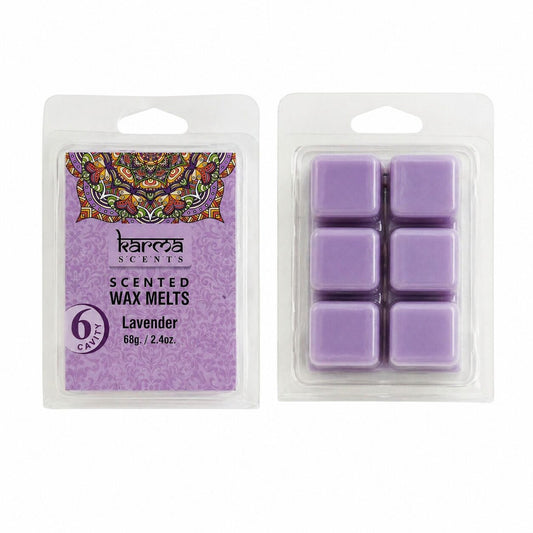 Wax Melts Lavanda KARMA – Cera Aromática para Quemador (6 Cubos)